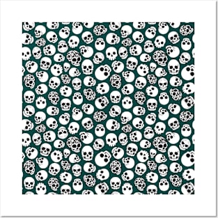 Varying Skulls Pattern Posters and Art